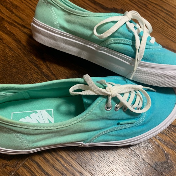 Vans Blue/Green Ombré Shoes in good condition! - Picture 5 of 6